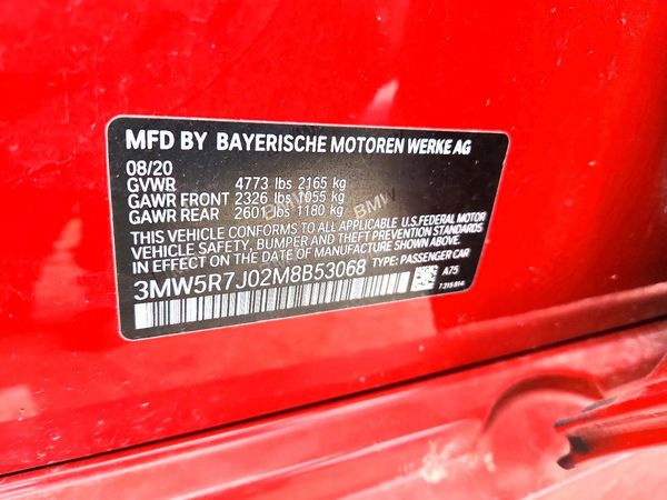 2021 BMW 3 SERIES xDrive — VINS
