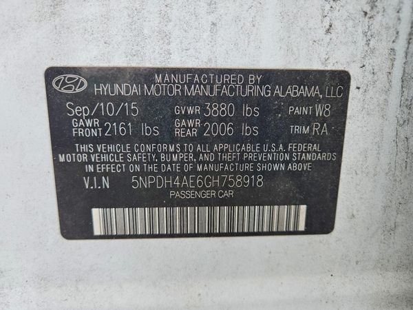 2016 HYUNDAI ELANTRA — VINS