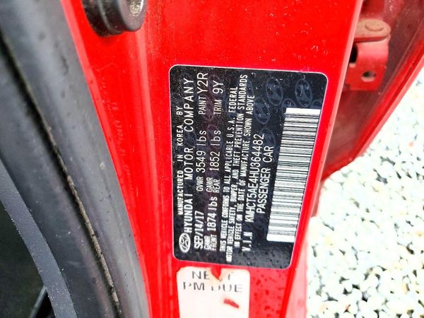 2017 HYUNDAI ACCENT SE Base — VINS
