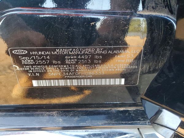 2015 HYUNDAI SONATA — VINS