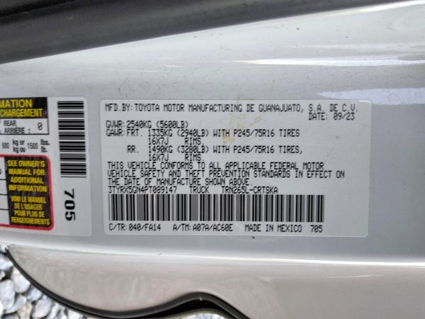 2023 TOYOTA TACOMA SR5 — VINS