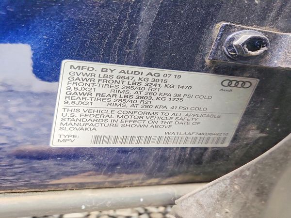 2019 AUDI Q7 — VINS