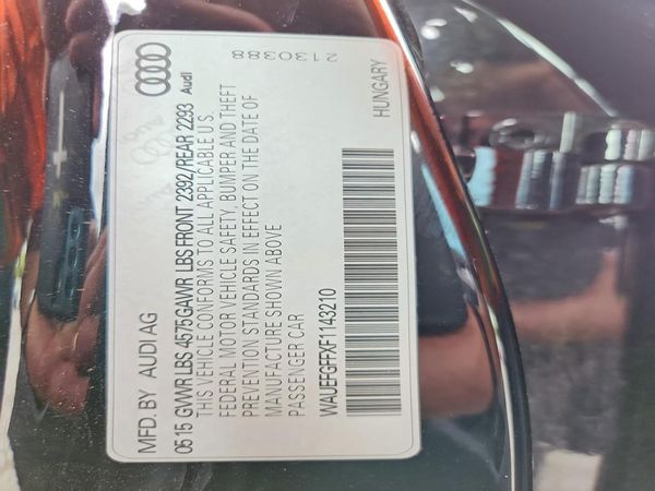 2015 AUDI A3 quattro Premium Plus — VINS