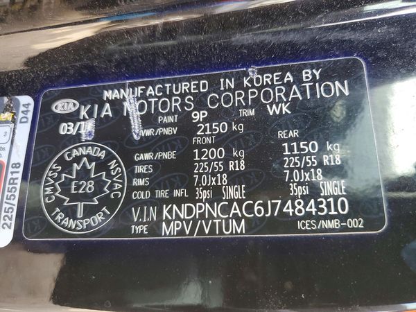 2018 KIA SPORTAGE QL — VINS