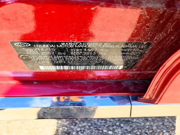 2016 HYUNDAI SONATA — VINS