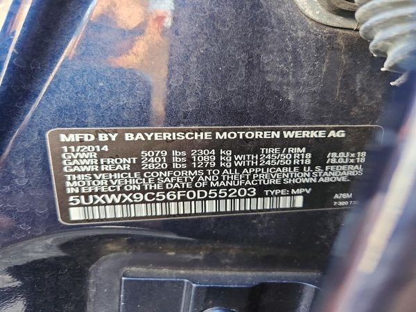 2015 BMW X3 xDrive28i — VINS