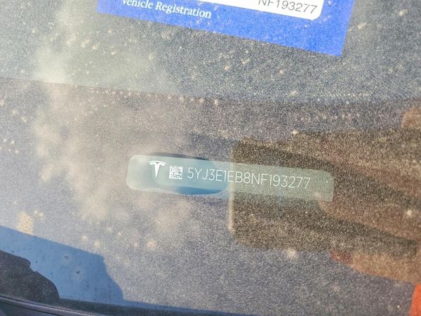 2022 TESLA MODEL 3 — VINS
