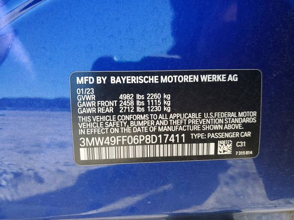 2023 BMW M340XI xDrive — VINS