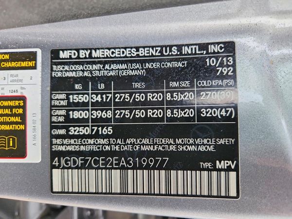 2014 MERCEDES-BENZ GL-CLASS GL450 4MATIC — VINS