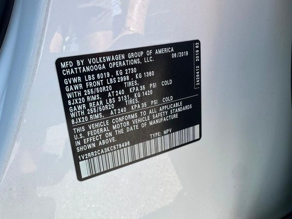 2019 VOLKSWAGEN ATLAS