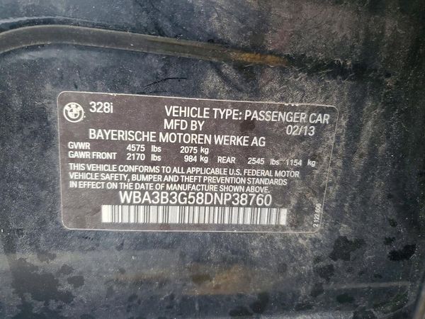 2013 BMW 3 SERIES xDrive SA — VINS
