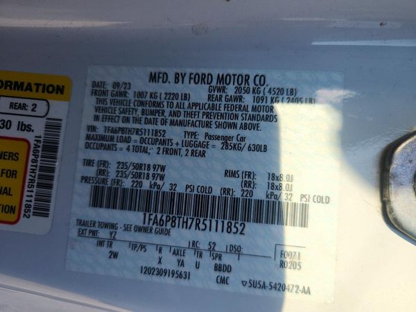 2024 FORD MUSTANG I4 — VINS