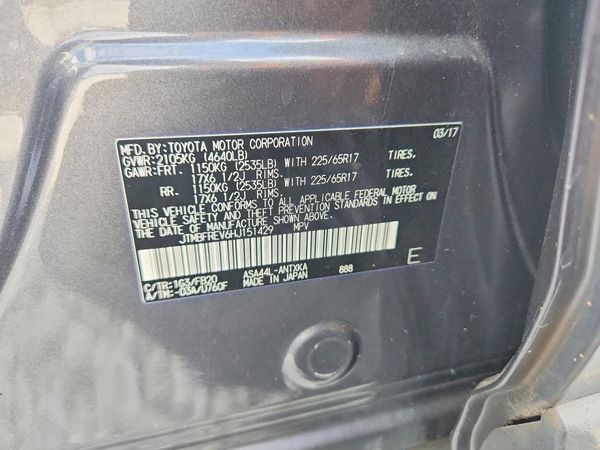 2017 TOYOTA RAV4 LE — VINS