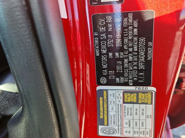 2019 KIA FORTE S/GT Line — VINS