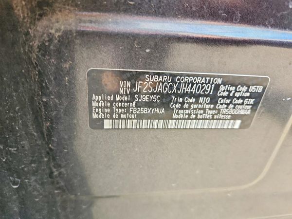 2018 SUBARU FORESTER Premium+ES — VINS