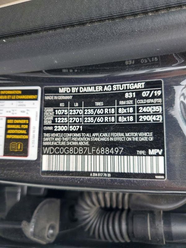 2020 MERCEDES-BENZ GLC-CLASS GLC300 — VINS