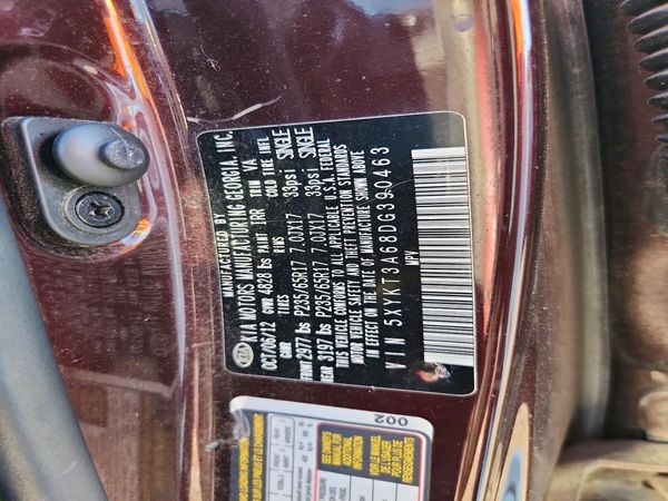 2013 KIA SORENTO Base / LX — VINS