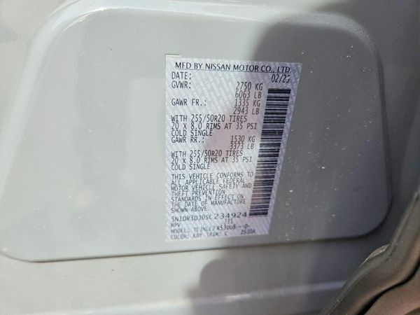 2025 NISSAN PATHFINDER Platinum — VINS