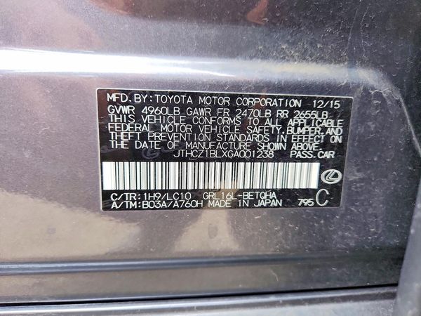 2016 LEXUS GS 350 — VINS