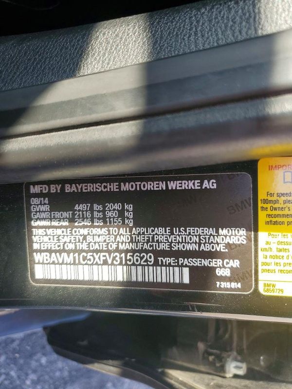 2015 BMW X1 sDrive28i — VINS