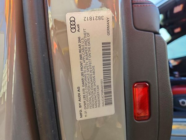 2022 AUDI S5/RS5 quattro Premium Plus — VINS