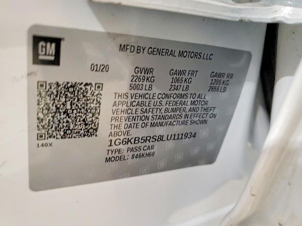 2020 CADILLAC CT6 — VINS