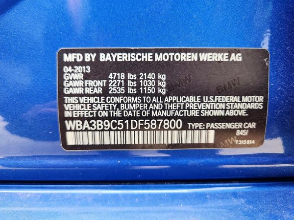 2013 BMW 335 xDrive — VINS