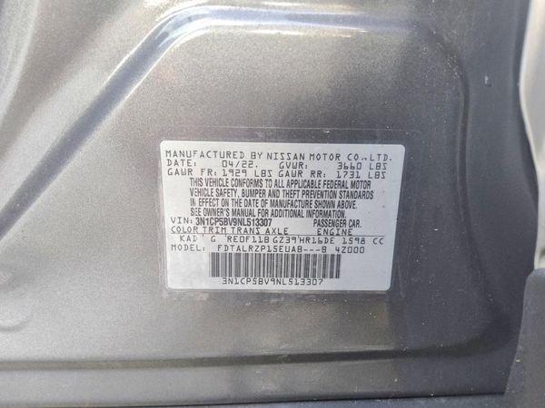 2022 NISSAN KICKS S — VINS