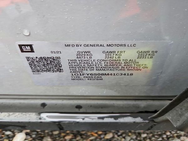 2021 CHEVROLET BOLT EV LT — VINS