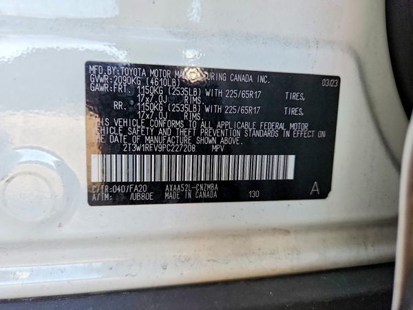 2023 TOYOTA RAV4 XLE — VINS