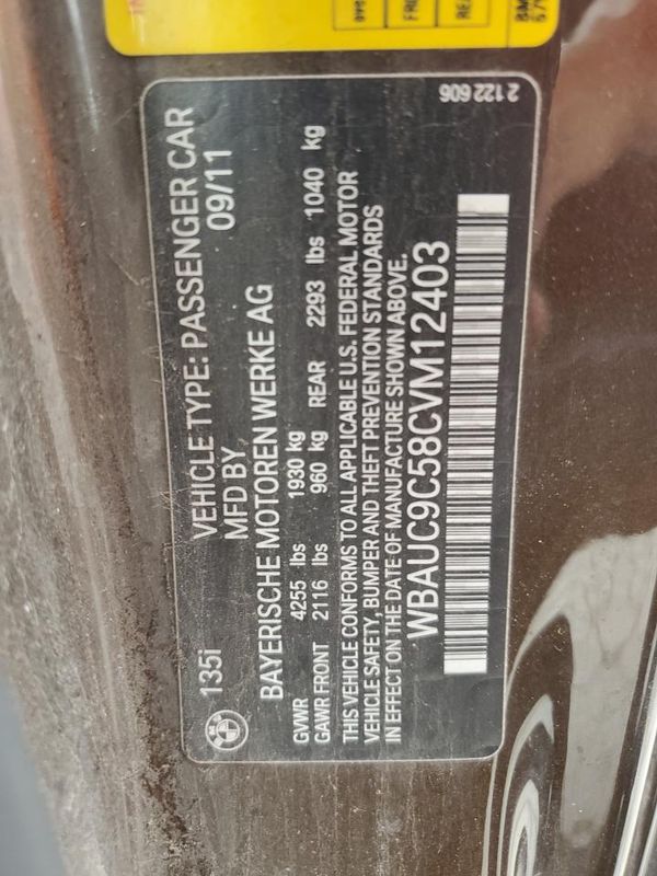2012 BMW 135