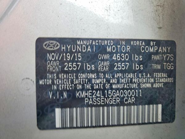 2016 HYUNDAI SONATA GL (Middle-Low) — VINS
