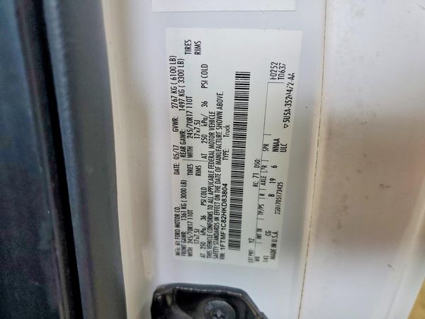2017 FORD F150 Regular Cab — VINS