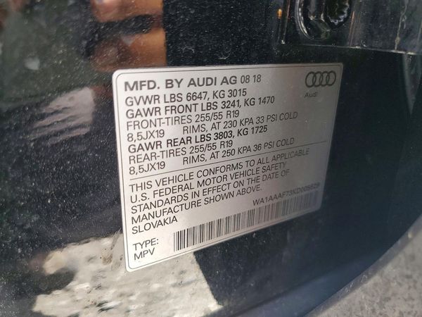 2019 AUDI Q7 — VINS