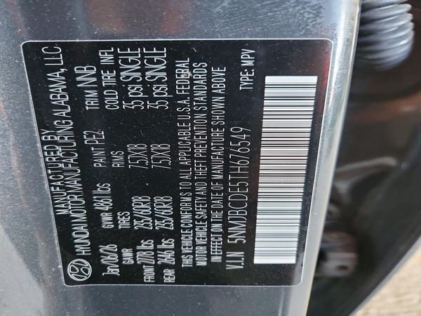 2026 HYUNDAI TUCSON SEL, SEL Plus — VINS