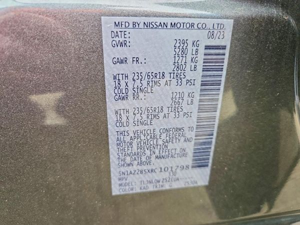 2024 NISSAN MURANO SV — VINS