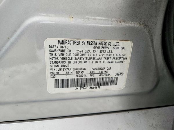 2014 INFINITI Q50 — VINS