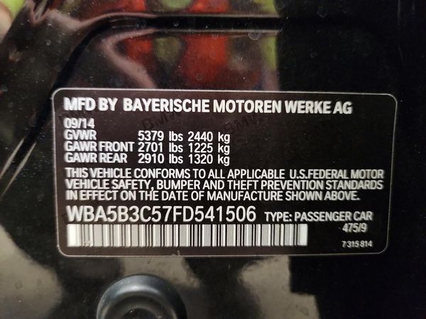 2015 BMW 535 xDrive — VINS