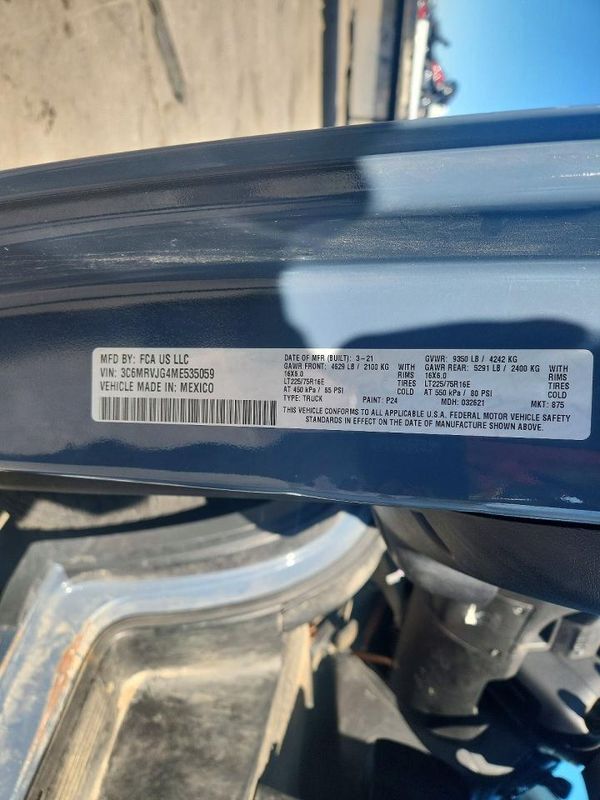 2021 RAM PROMASTER 3500 — VINS