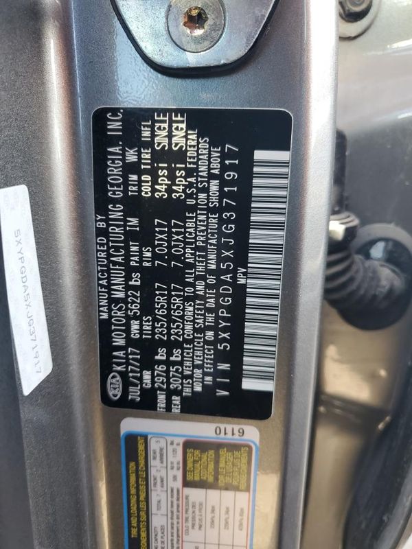 2018 KIA SORENTO