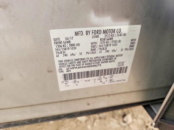 2017 FORD EDGE Titanium — VINS