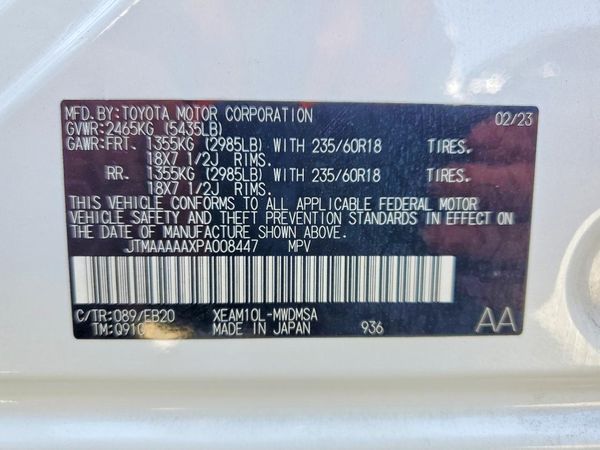2023 TOYOTA BZ4X — VINS