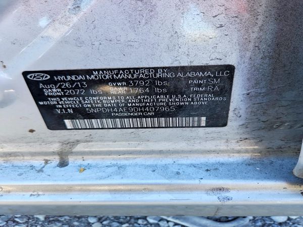 2013 HYUNDAI ELANTRA — VINS