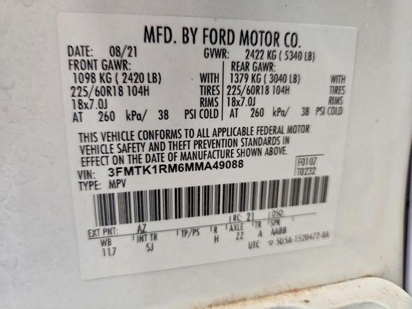 2021 FORD MUSTANG Select — VINS