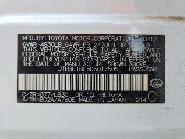 2013 LEXUS GS 350 — VINS
