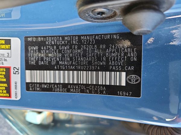 2024 TOYOTA CAMRY SE — VINS
