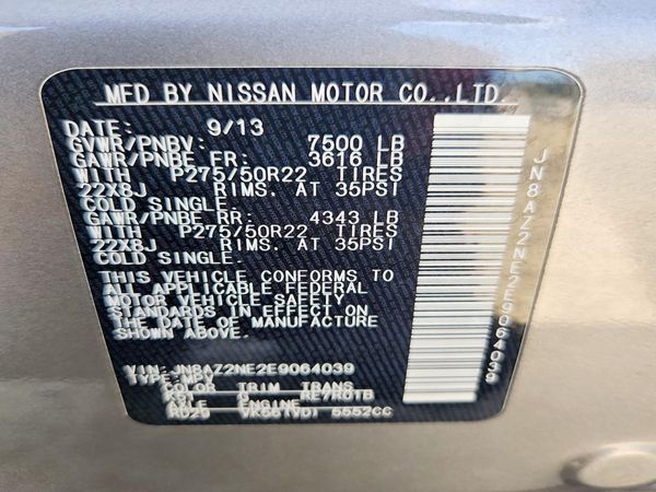 2014 INFINITI QX80 — VINS