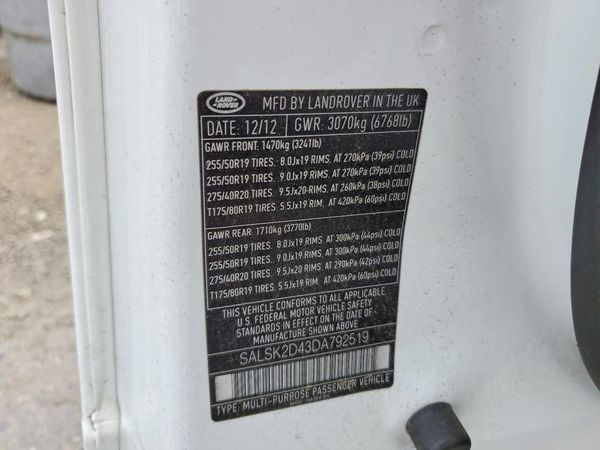 2013 LAND ROVER RANGEROVER HSE LUX — VINS