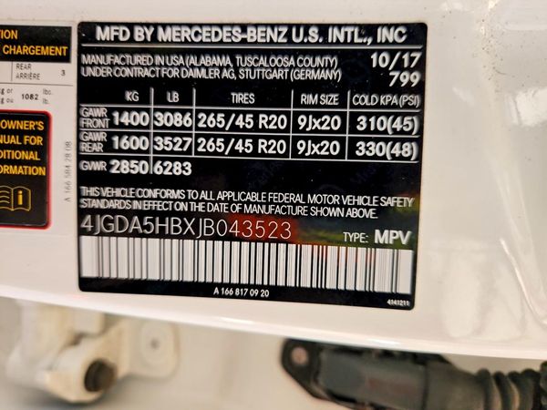 2018 MERCEDES-BENZ GLE GLE350-4M — VINS