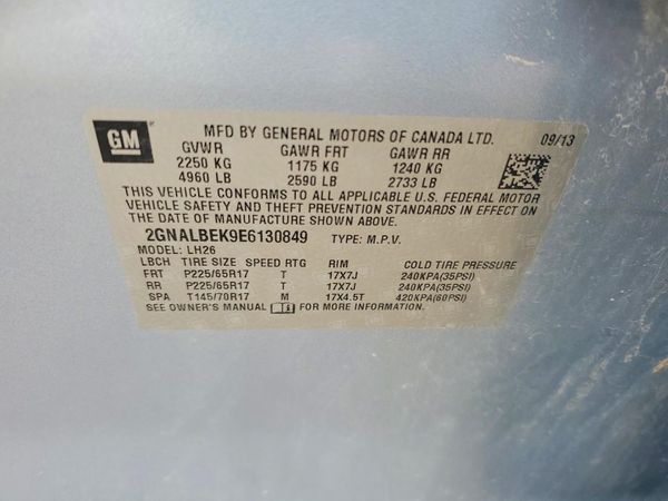 2014 CHEVROLET EQUINOX 1LT — VINS